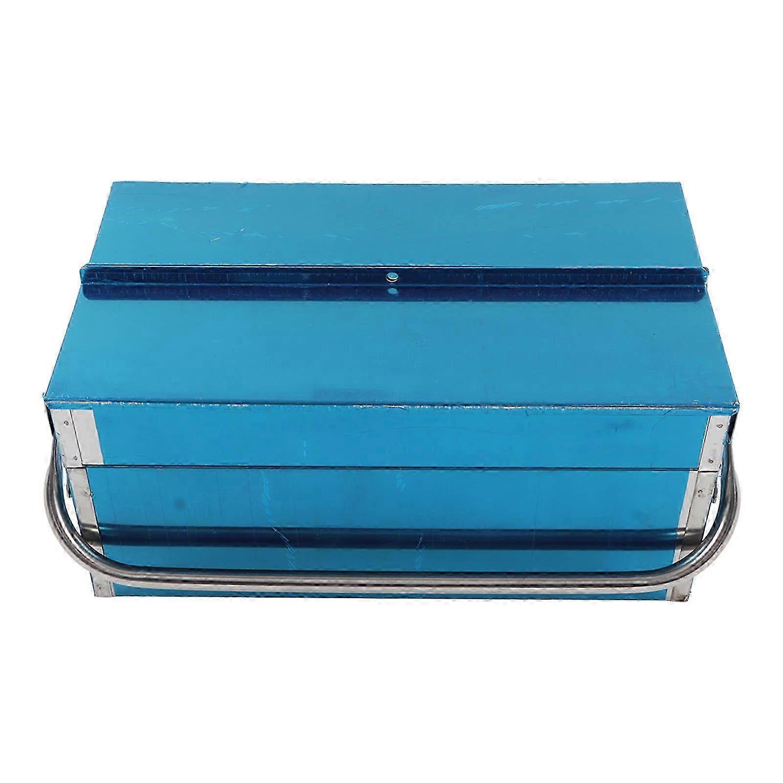 2 طبقة 3 صينية أداة صندوق تخزين الفولاذ المقاوم للصدأ ناتئ صندوق أدوات قابل للطي ملحق حقيبة 420 نوع