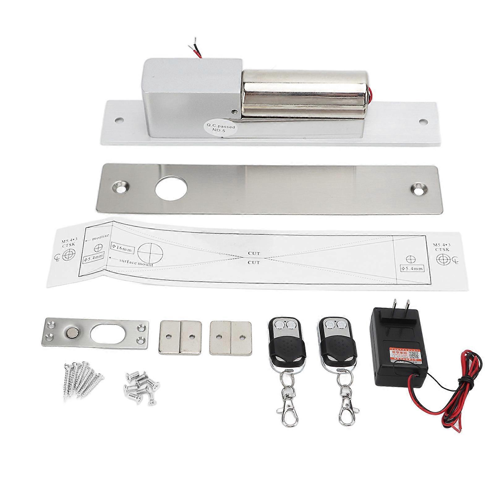 Remote-Controlled Electric Bolt Lock - Durable, Fail-Safe, Easy Install for Secure Access