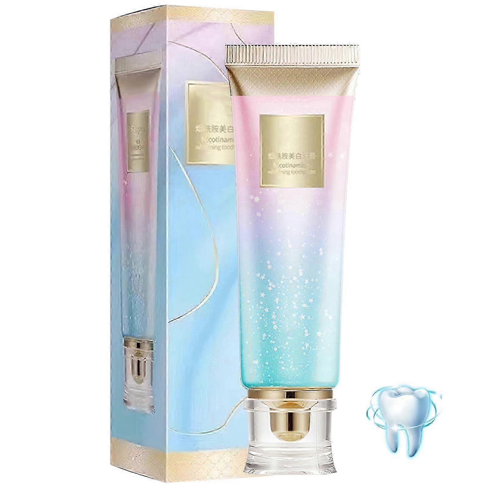 Niacinamida Dazzle White, Clareamento de Niacinamida Body Accel, Hálito Fresco, Cuidado Completo, Remover Óleo de Dente