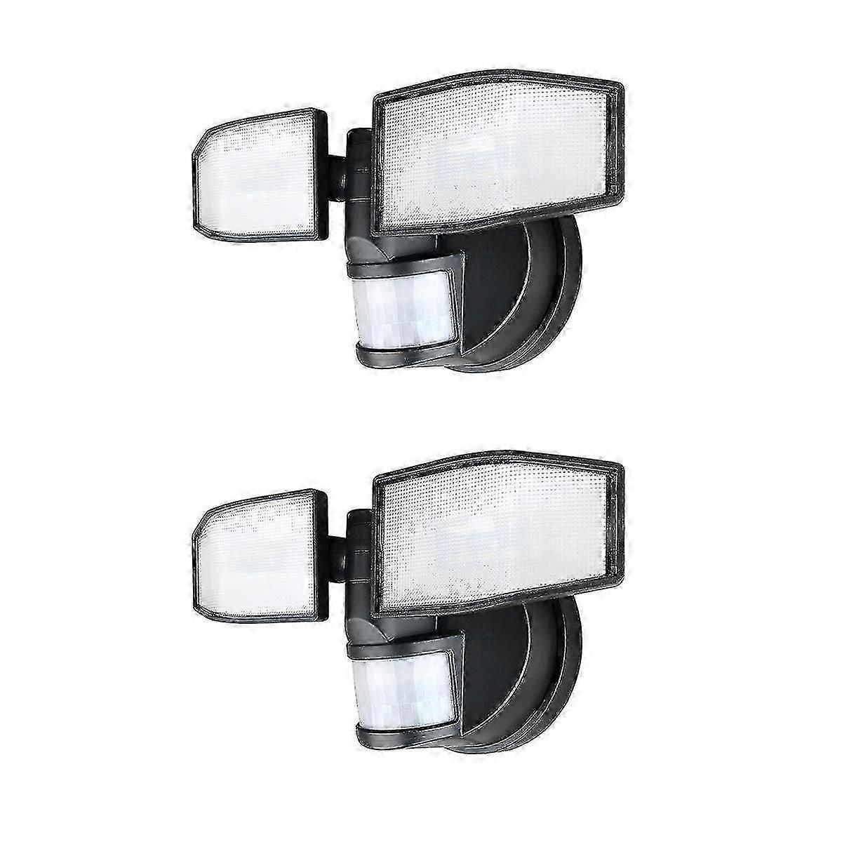 Xtralite NiteSafe X2 Twin Security LED Floodlight, Motion Activated, Wireless Battery Operated With Adjustable Heads, IP44, 400 Lumens (5000k)