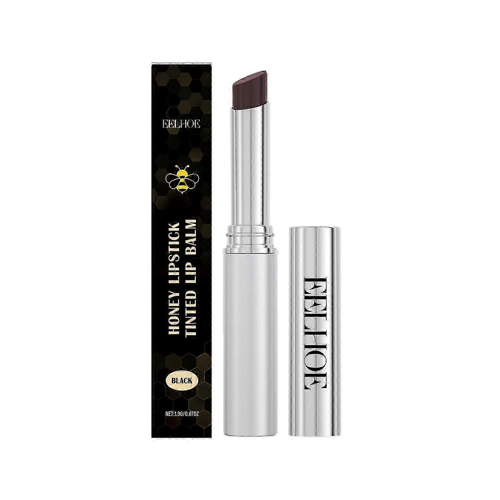 Black Honey Lipstick Tinted Lip Balm - Sheer Hydrating Lipstick for All Skin Tones - Moisturizing Lip Color, Nourishing Lip Balm for Dry Lips