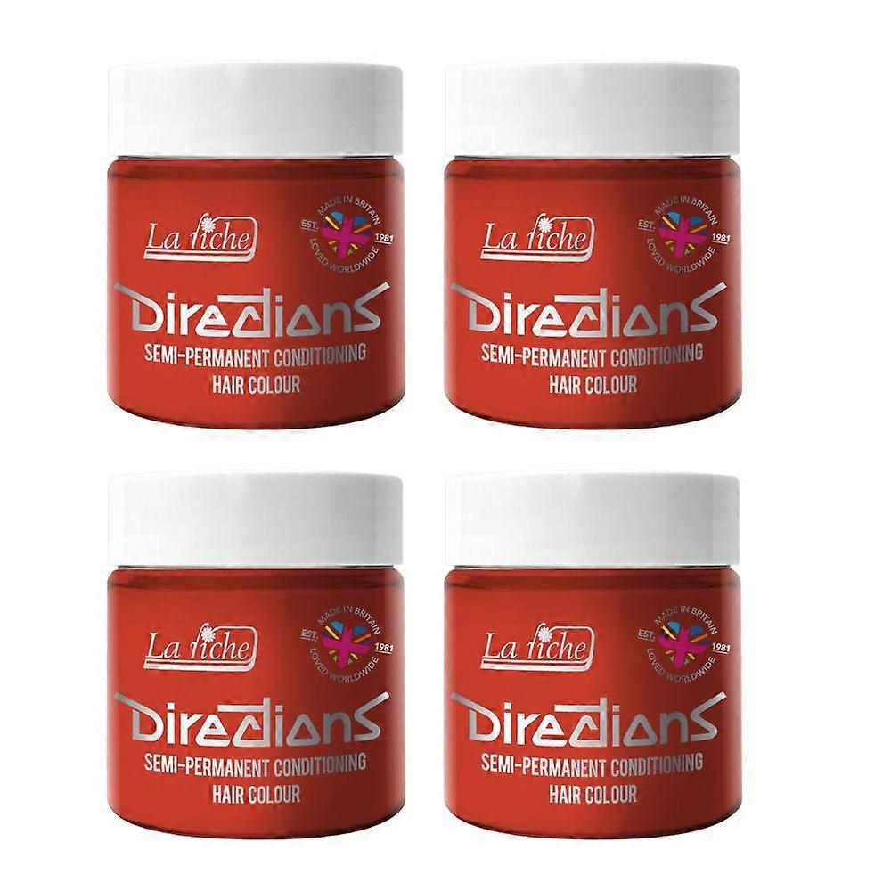 4 x La Riche Directions Semi-Permanent Hårfärg 100ml Badkar - Mandarin