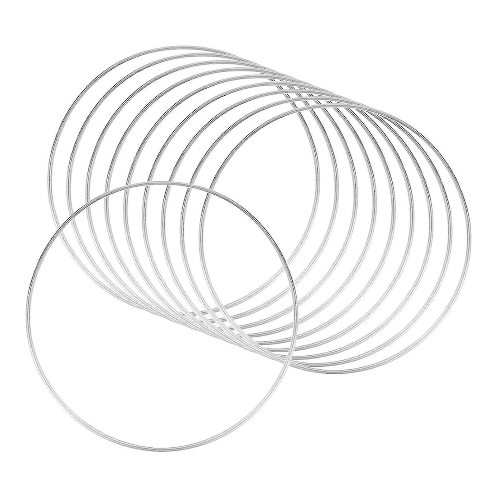 30 cm metalliset makramee-sormukset, iso metallivanne hääseppeleen koristeluun ja