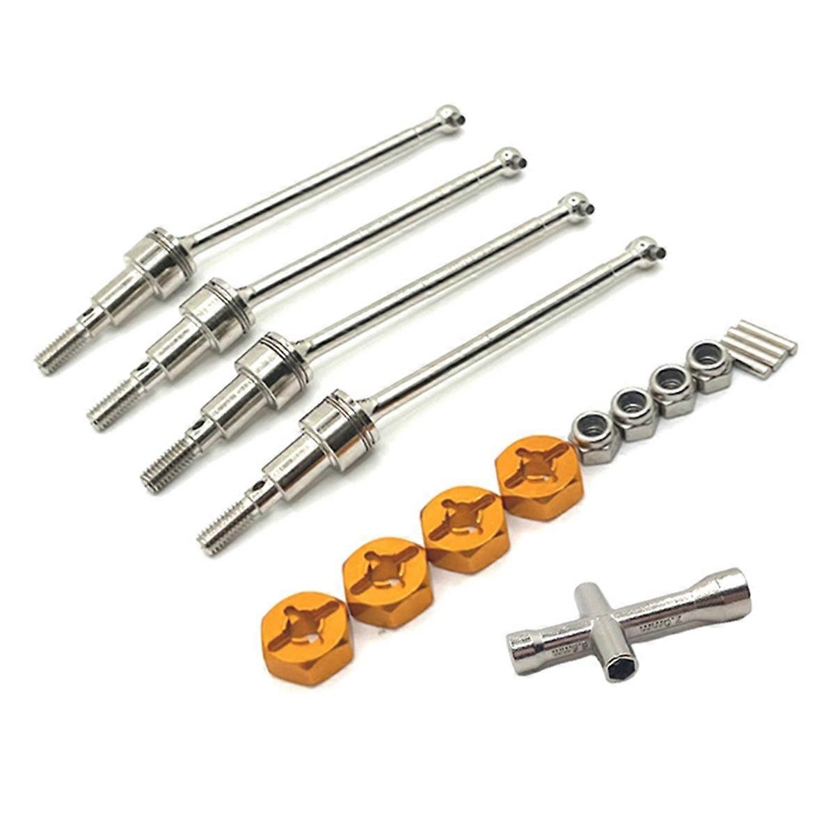 For SCY 1/16 Q117 W130 W141 RC Brush Remote Control Car Parts Upgrade Drive Shaft for Enhanced Performance Gold