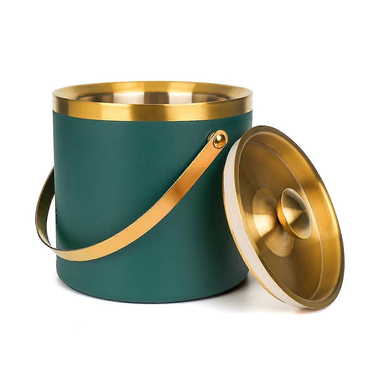 3L Double-Wall Insulated Ice Bucket, Stainless Steel Cooler with Lid, Perfect for Parties and Events, Elegant Design