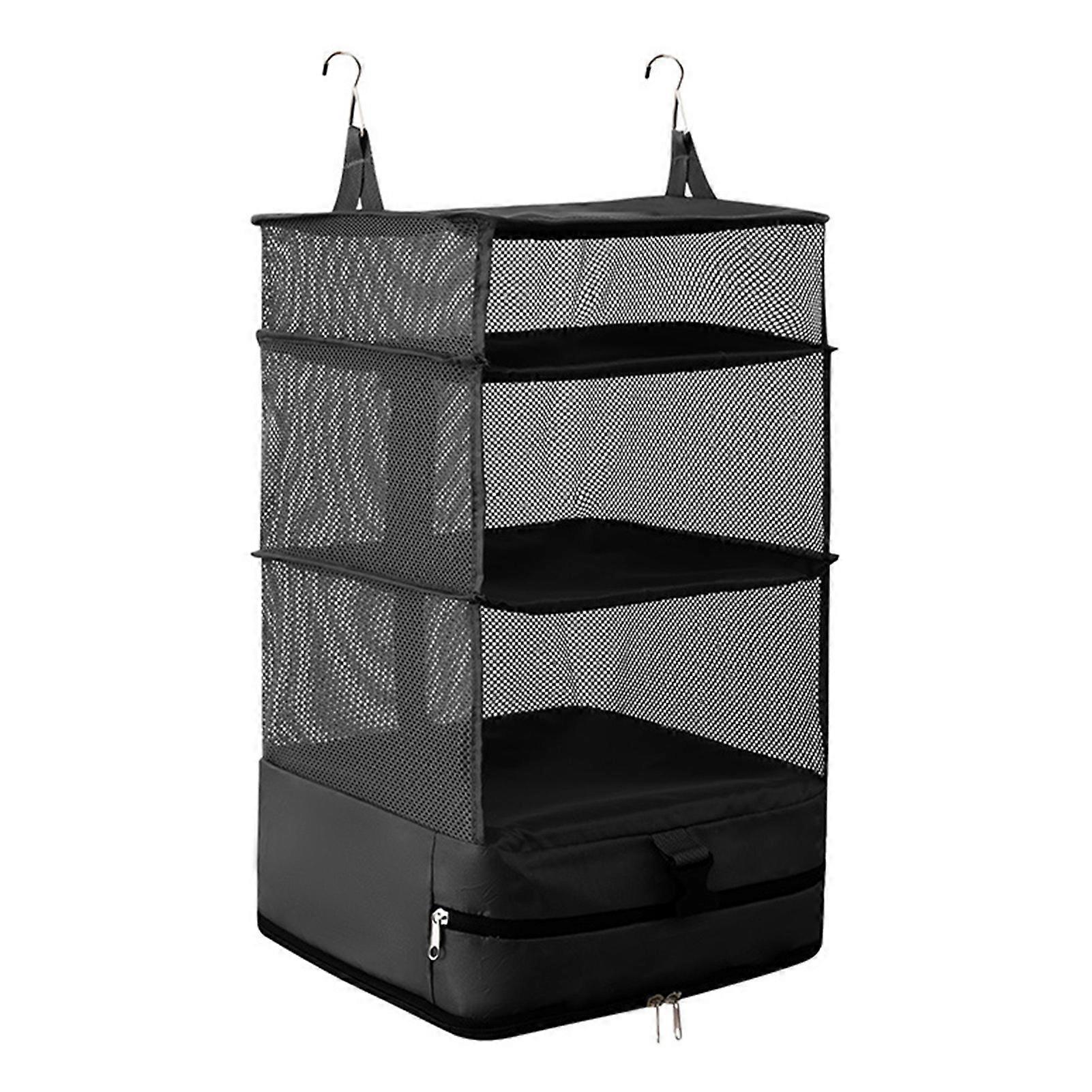 Portable Suitcase Closet Organizer Collapsible Compression Packing Cubes Shelf Suitable for Various Storage Demand