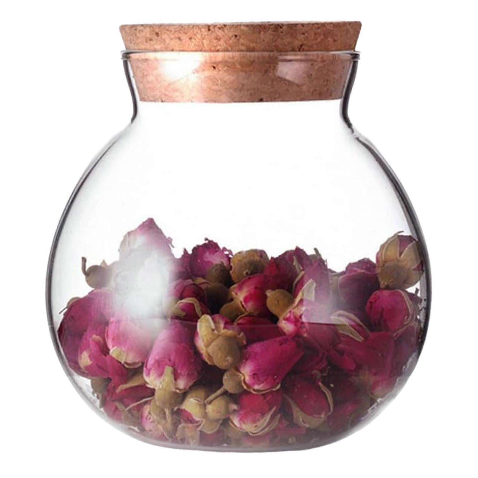 Round Glass Medium Candy Storage Jar -friendly Safe Storage Container