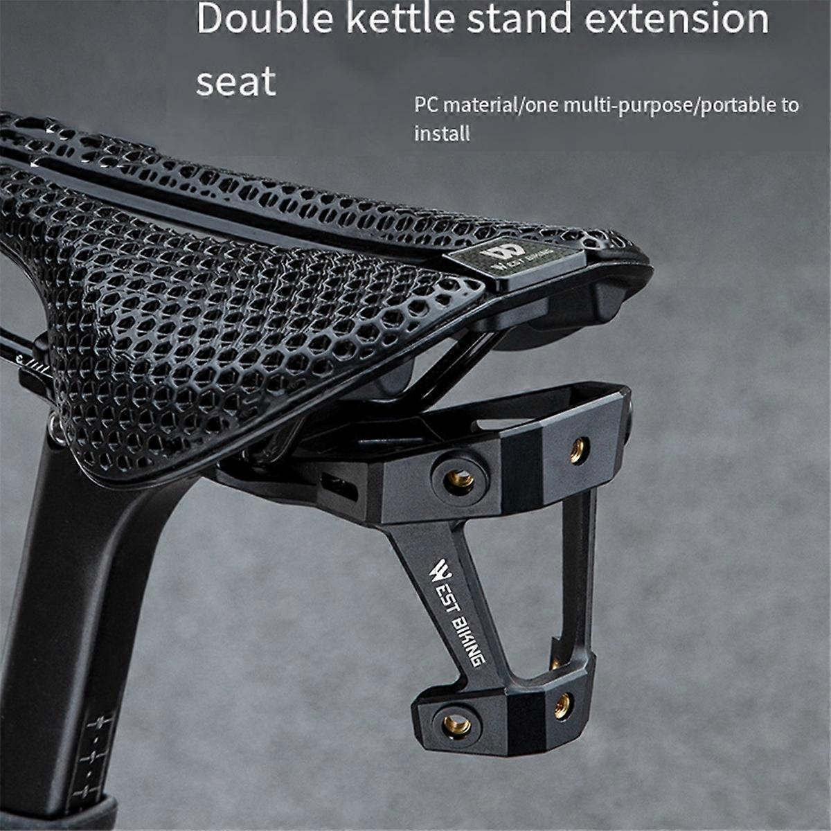 Bicycle Water Bottle Cage Extension Mount for Bike Saddle