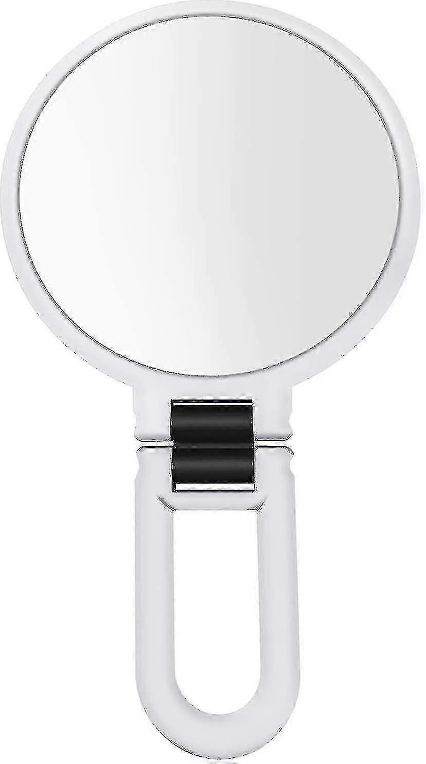 10x Double-sided Makeup Mirror, Double-sided Mirror, Hand Mirror With Folding Handle