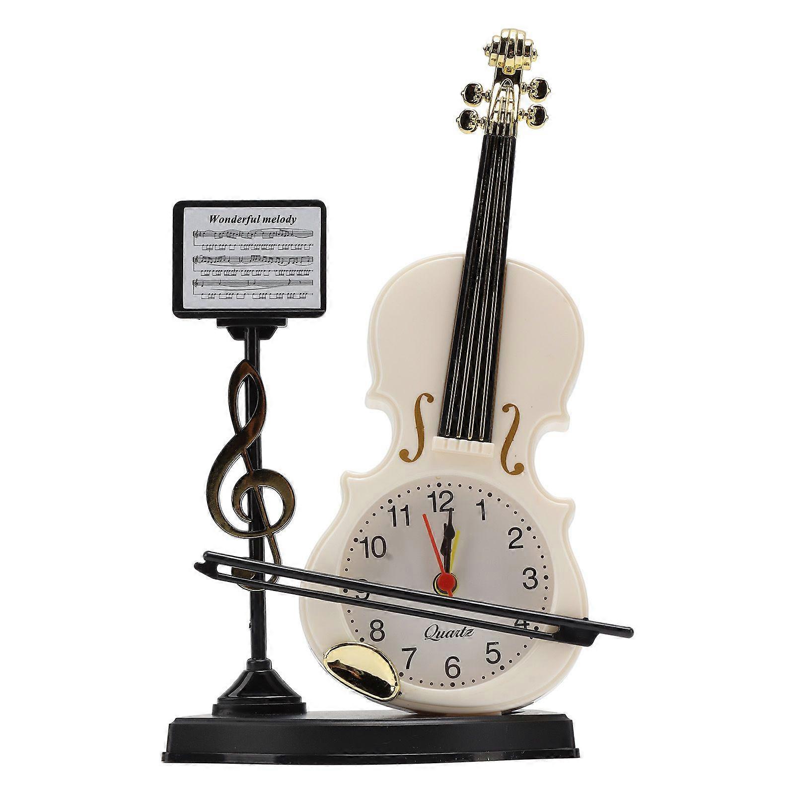 SQCLV Violin Alarm Clock Unique Appearance Innovative Alarm Clock for Home Living Room Desktop Decoration GiftsViolin Alarm Clock Unique Appearance In