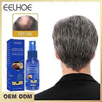 EELHOE Ginger Hair Growth Spray Scalp Massage Nourishing Thickening Hair Hair Treatment Nutritional Spray