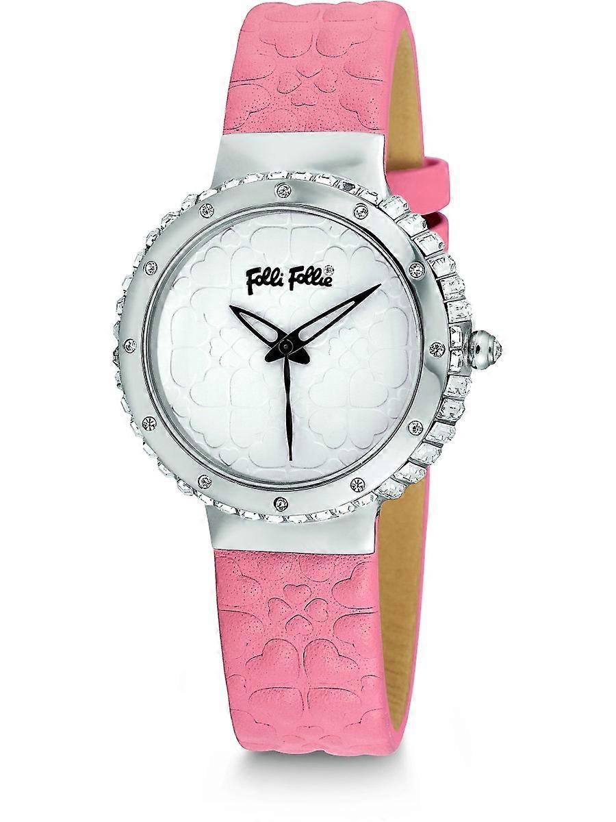 Folli Follie Pink Echtes Leder WF13A032SPR Damenuhr