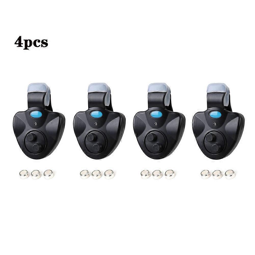 4PCS Electronic Buffer Fishing Alarm With Indicator Light And Sound, Intelligent Reminder Of Bite Hook Alarm, Electronic Bait Alarm