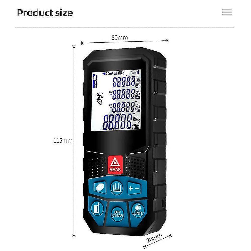 2022 Meter 120m 100m 80m 70m 60m 40m Infd Ranfinder Digital Ran Finder Meter