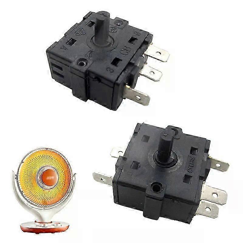 3/5 Pin 2/4 Position Rotary Switch Selector AC 250V 16A Radiator For Electric Room Heater