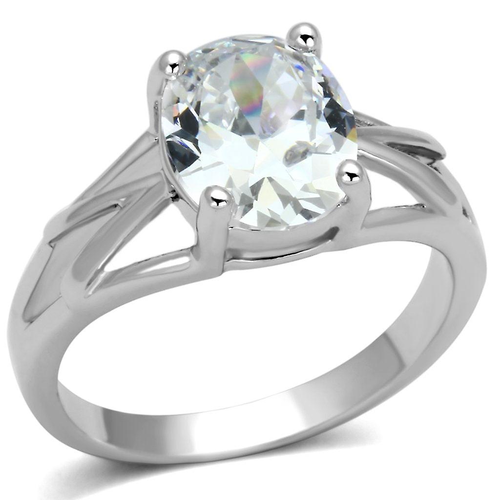 Ring AAA GRD CZ Clear 3W308 for Women Style Rhodium