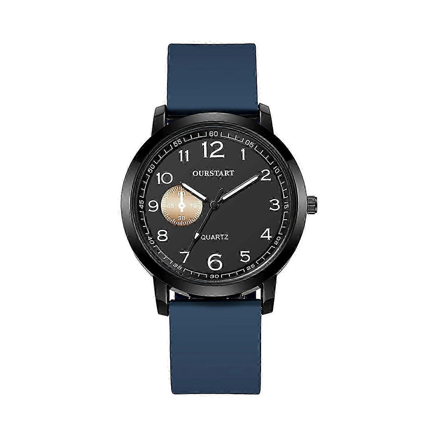 BoSaiD Men Quartz Watch Round Dial Formal Business Style Silicone Strap Smooth Surface Accurate Time