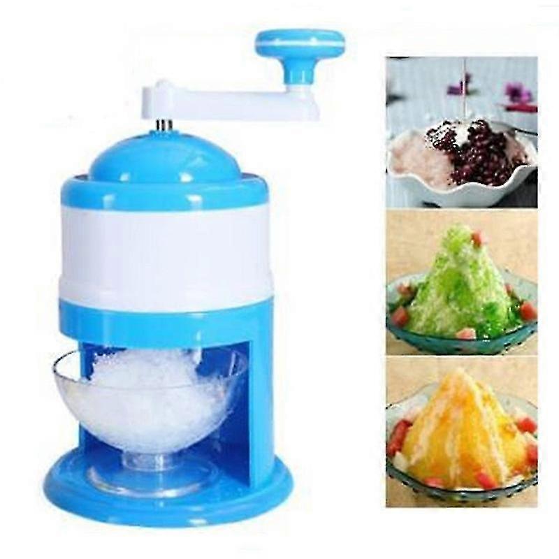 Portable Hand-Crank Ice Shaver & Snow Cone Maker - Safe Carousel Design