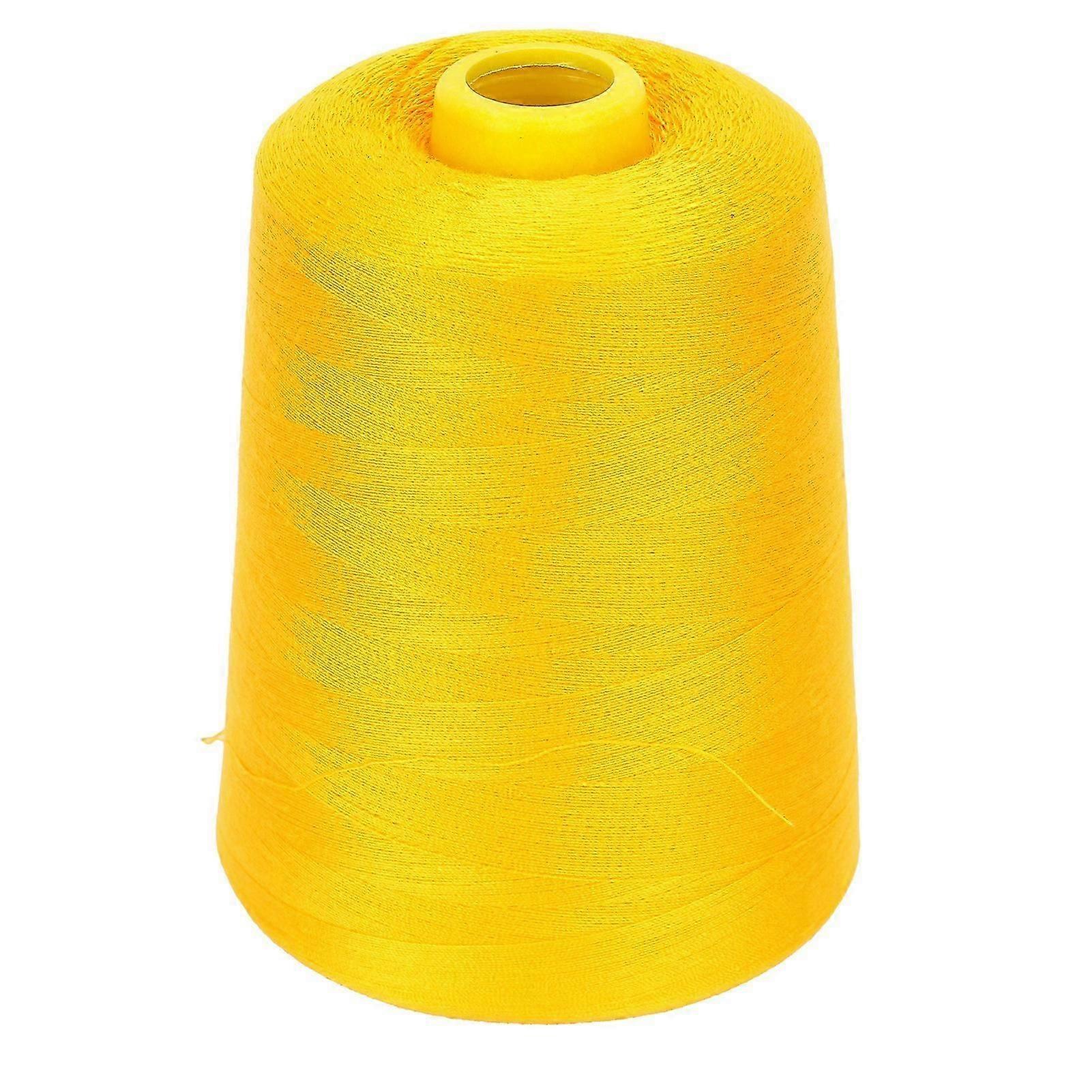 Sewing Thread 8000 Yards Multiple Coloured Polyester Yarns for DIY Embroidery Machine Project385 Yellow