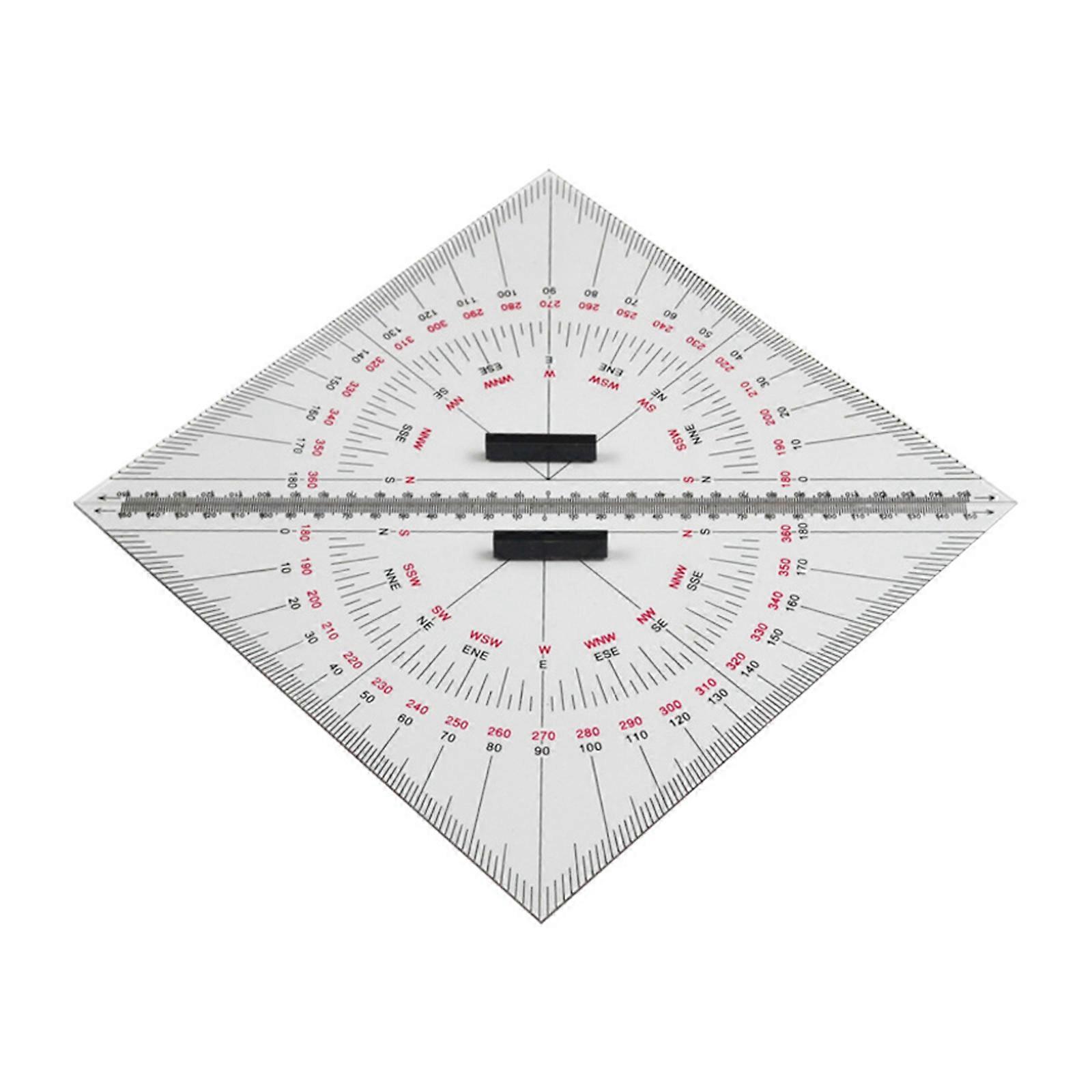 300mm Triangle Ruler Protractor for Ship Drawing Teaching Engineering Geometry Ruler with Handle Math Protractor Ruler