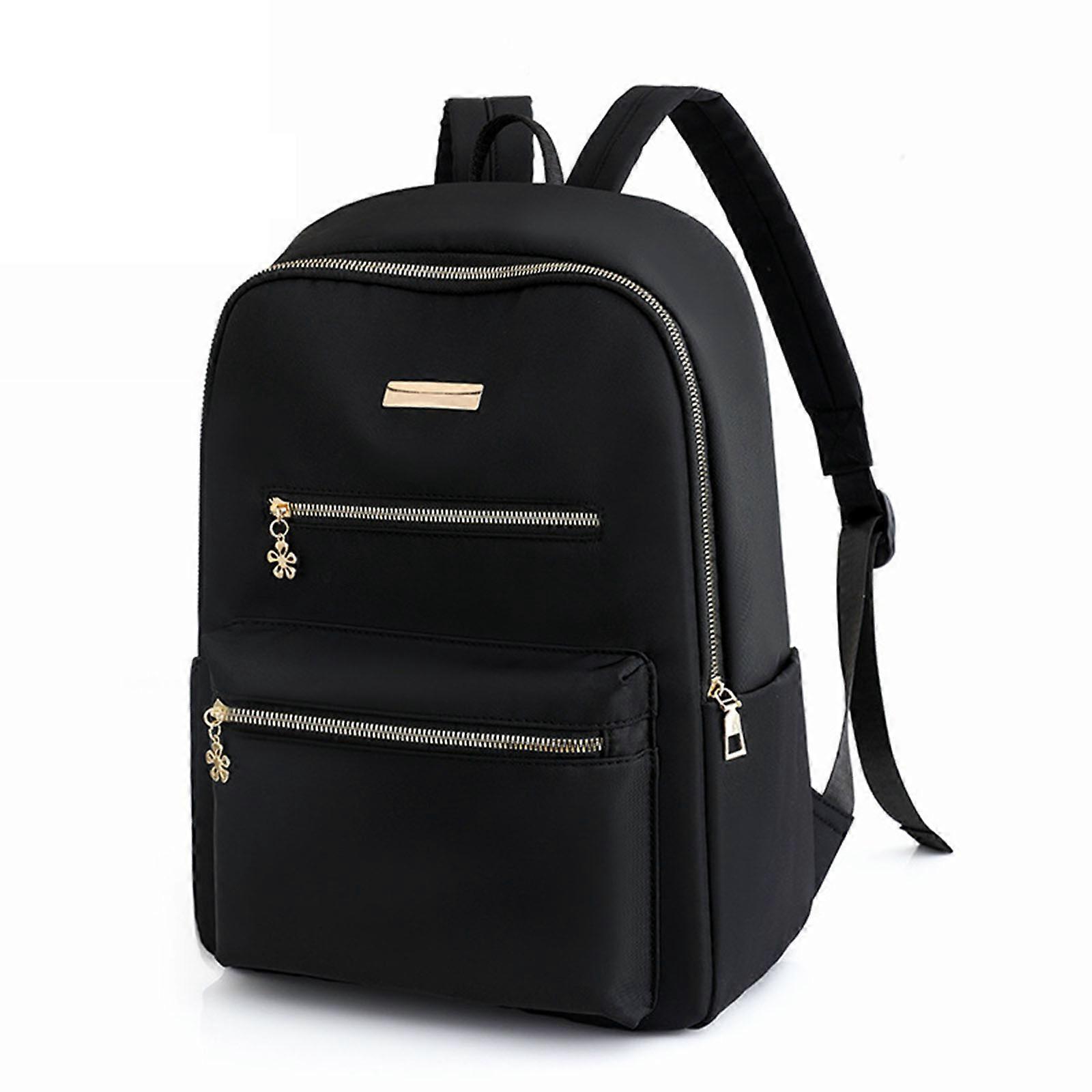 Multifunctional Backpack Large Capacity Backpack Travel Backpack Computer Back Pack Simple School Book Bag for Women  Black