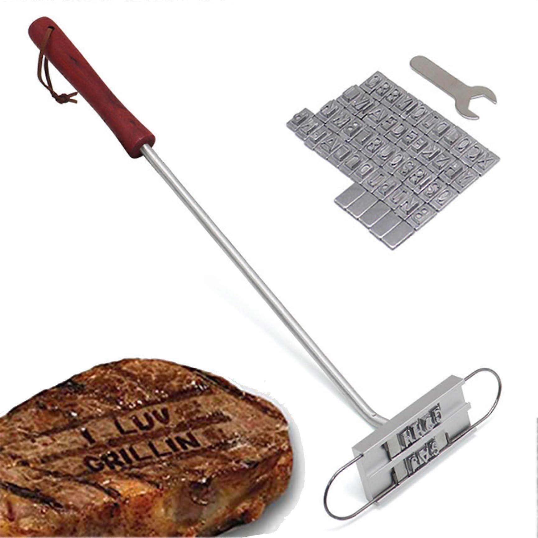 BBQ Branding Iron 55-Letter Name Stamp For Meat And Steak Iron Barbecue Branding Tool