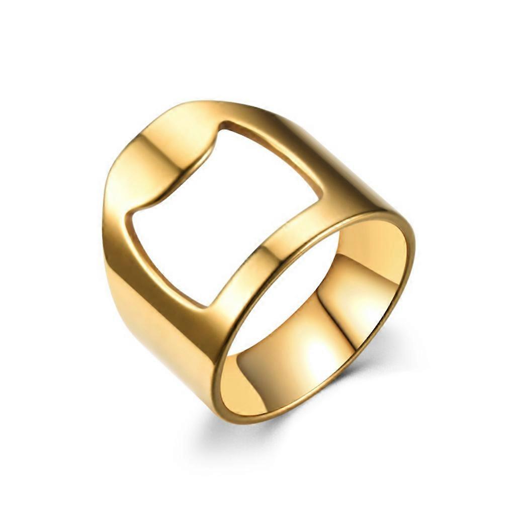 Simple Jewelry Men's for Titanium Steel Open Beer Bottle Cap Ring Personality Ring Multifunctional Ring Beer Bar Tool