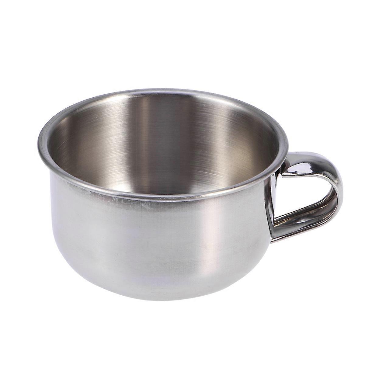Stainless Steel Shaving Bowl with Handle – Durable Compact Beard Soap Mug for Men