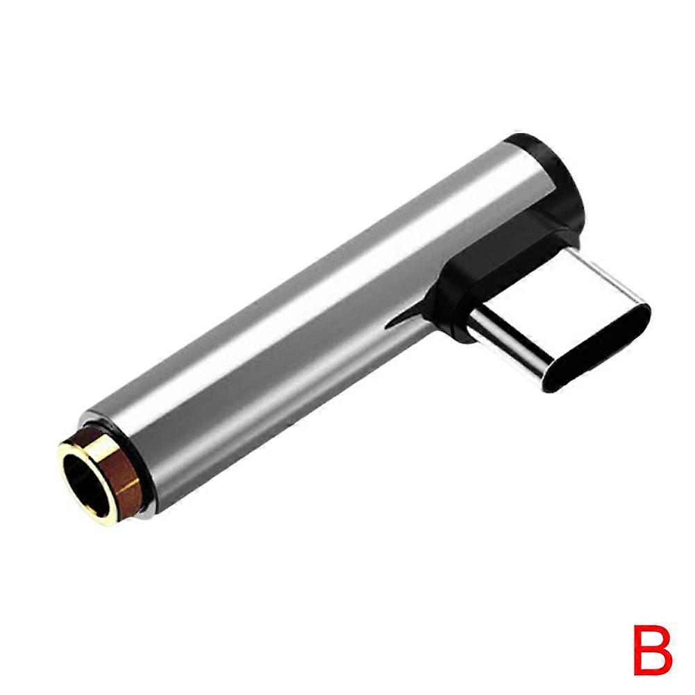 Silver (B) $TypeC to 3.5mm audio adapter suitable for Huawei mobile phone earphone adapter aluminum alloy adapter