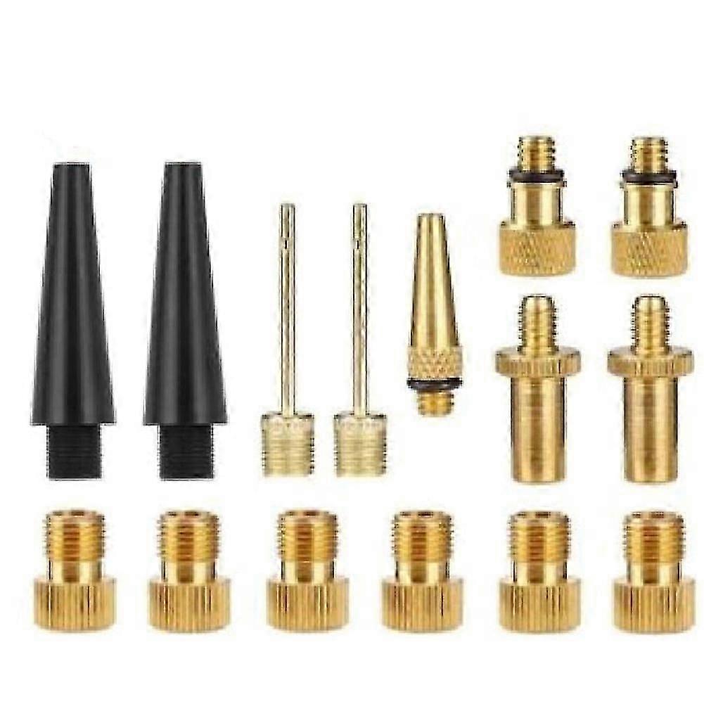 15 Pcs Inflator Pump Nozzle Kit Presta Schrader Valve Tube Bicycle Valve Adaptors for Road & & Fixi