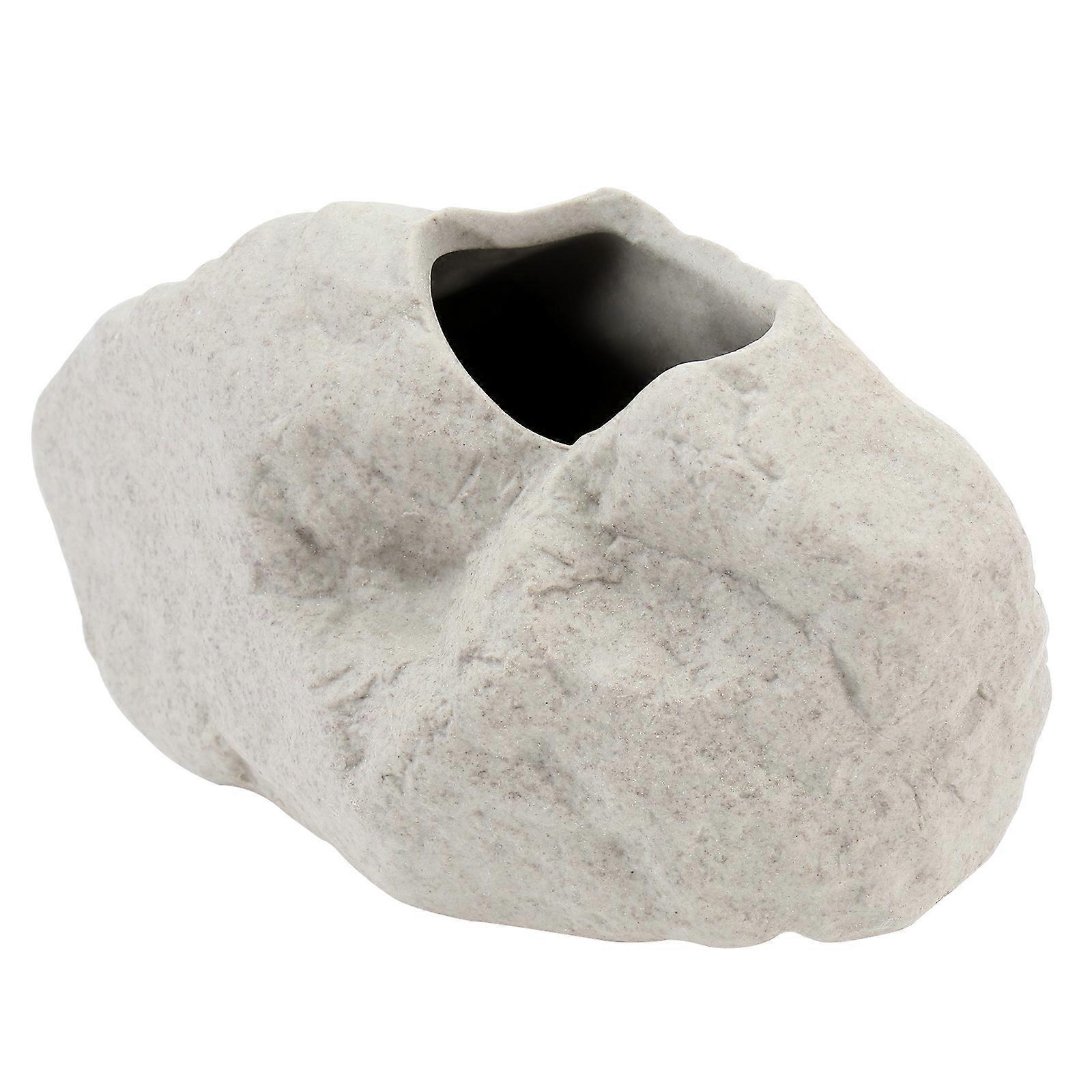 Stone Planter, Ceramic Vessel for Desktop Gardens, Enhanced Durability