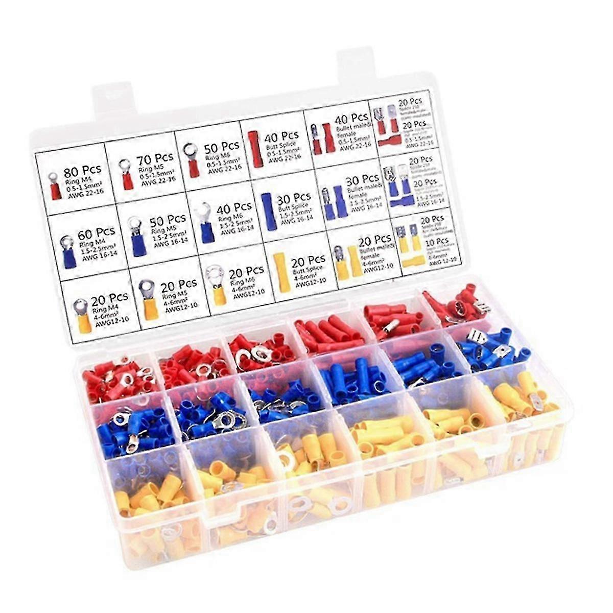 700 Pieces Cable Lugs Set, Blade Receptacles, Round Connectors szrh21