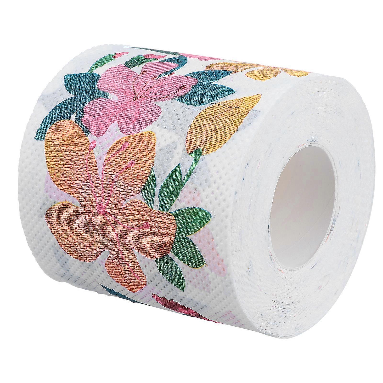 1 Roll Colorful Printed Roll Paper Toilet Paper Handkerchief Paper