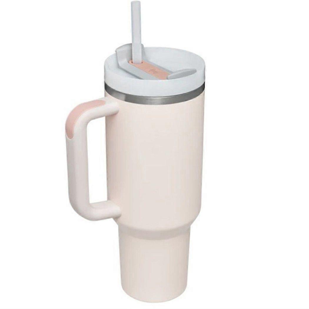 1 piece of insulated water bottle with straw lid, large capacity, essential for outdoor travel