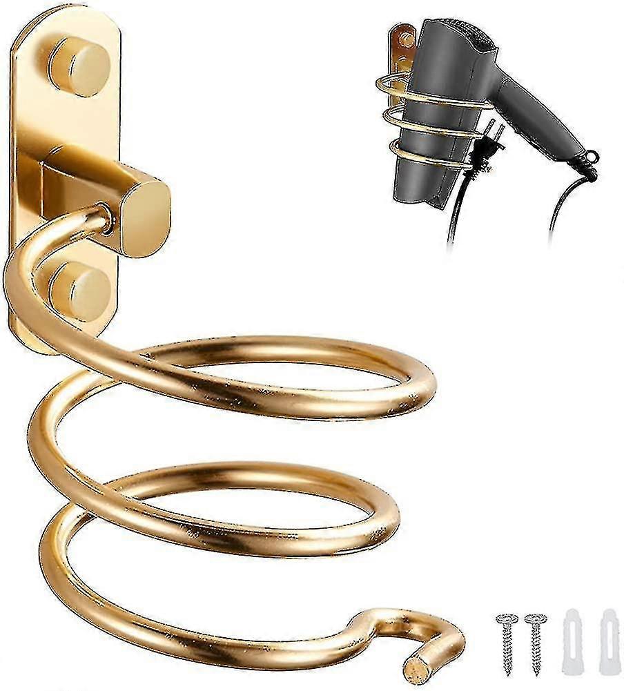 Wall Mounted Hair Dryer Holder - Aluminum Cable Bracket