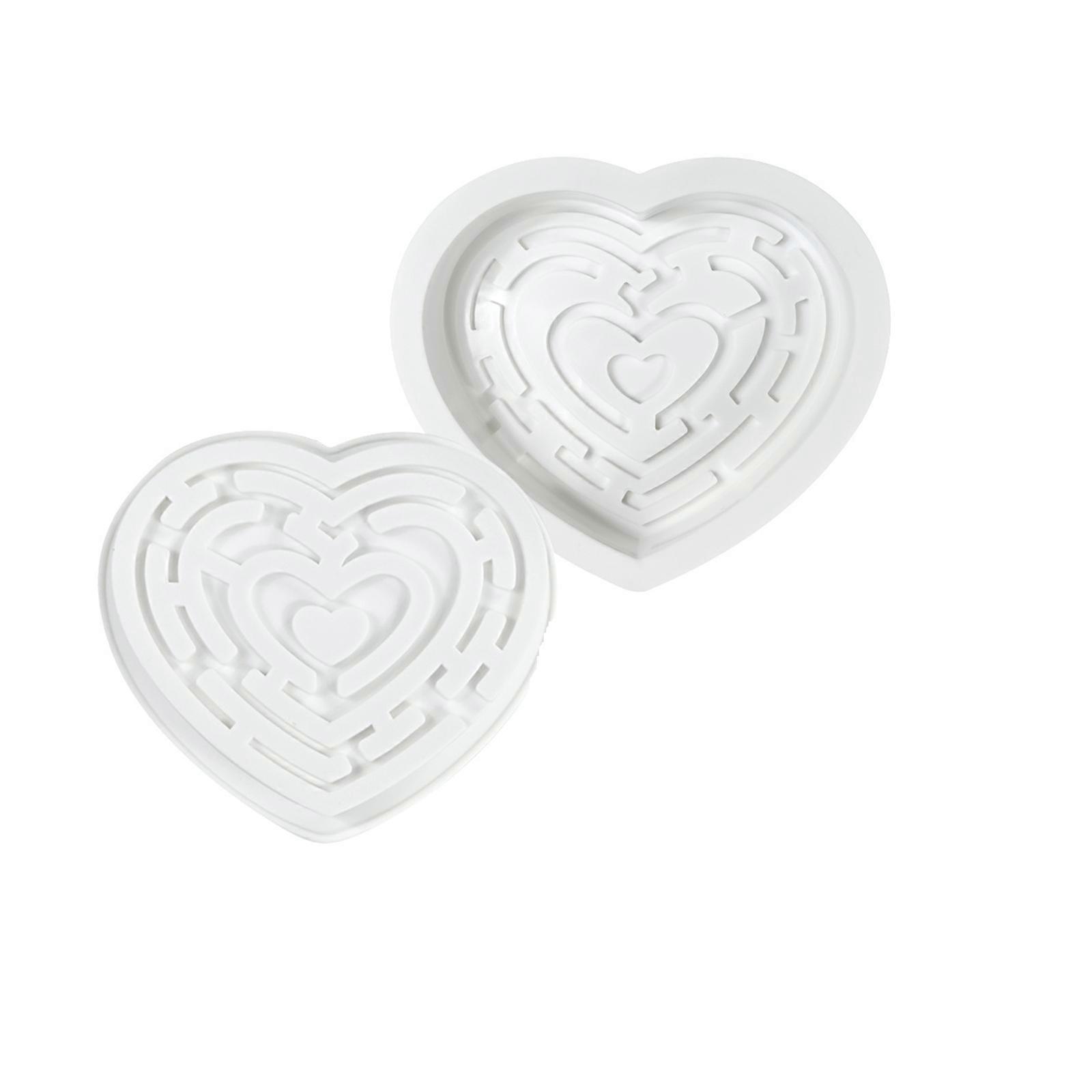Maze Heart Silicone Molds Making Mousses Cake Molds Decorating Baking Tool for Making Chocolate Fondant Dessert