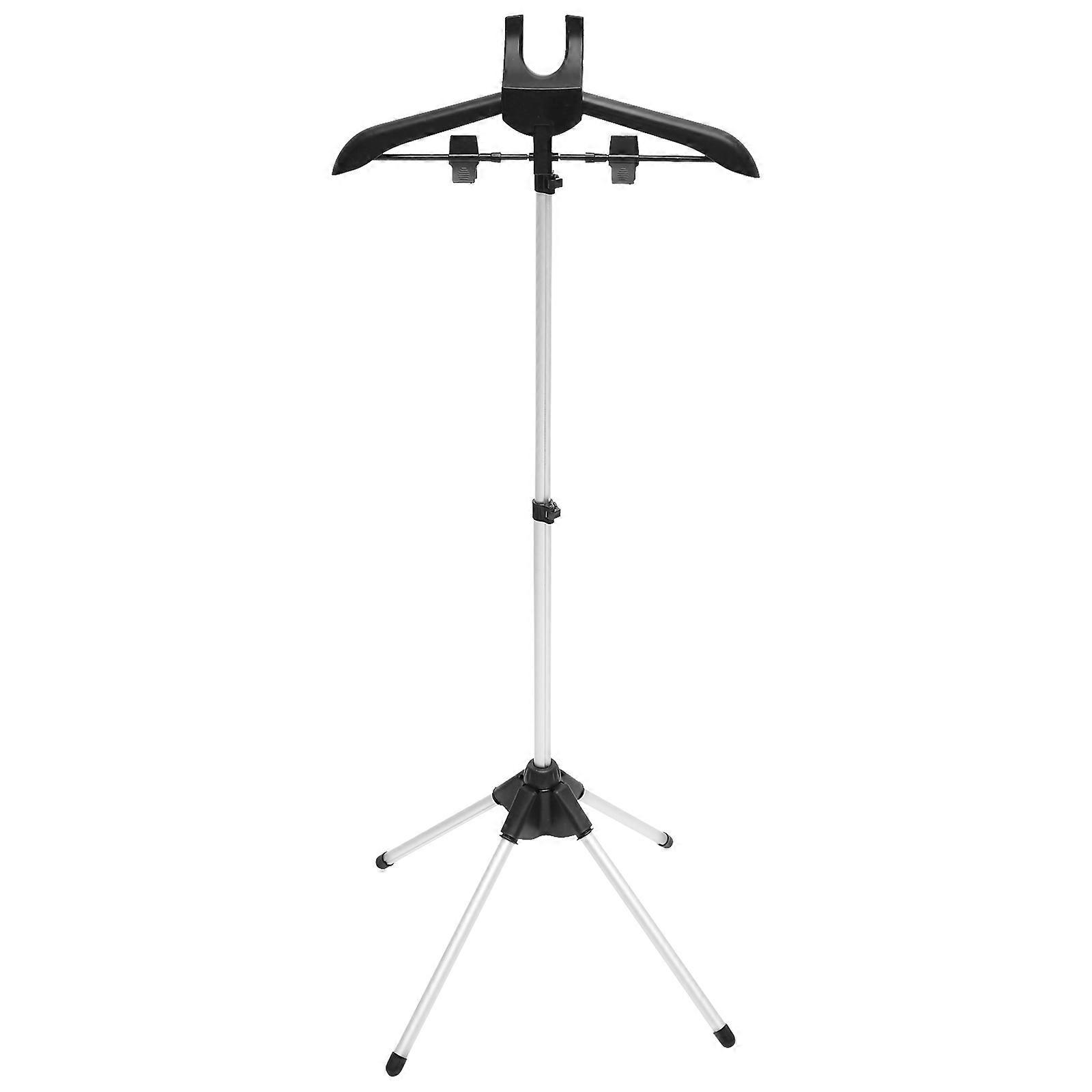 Foldable Garment Steamer Hanger Stand Adjustable Clothes Drying Rack Portable Design for Handheld Ironing Machines Versatile Use with Pants Skirts