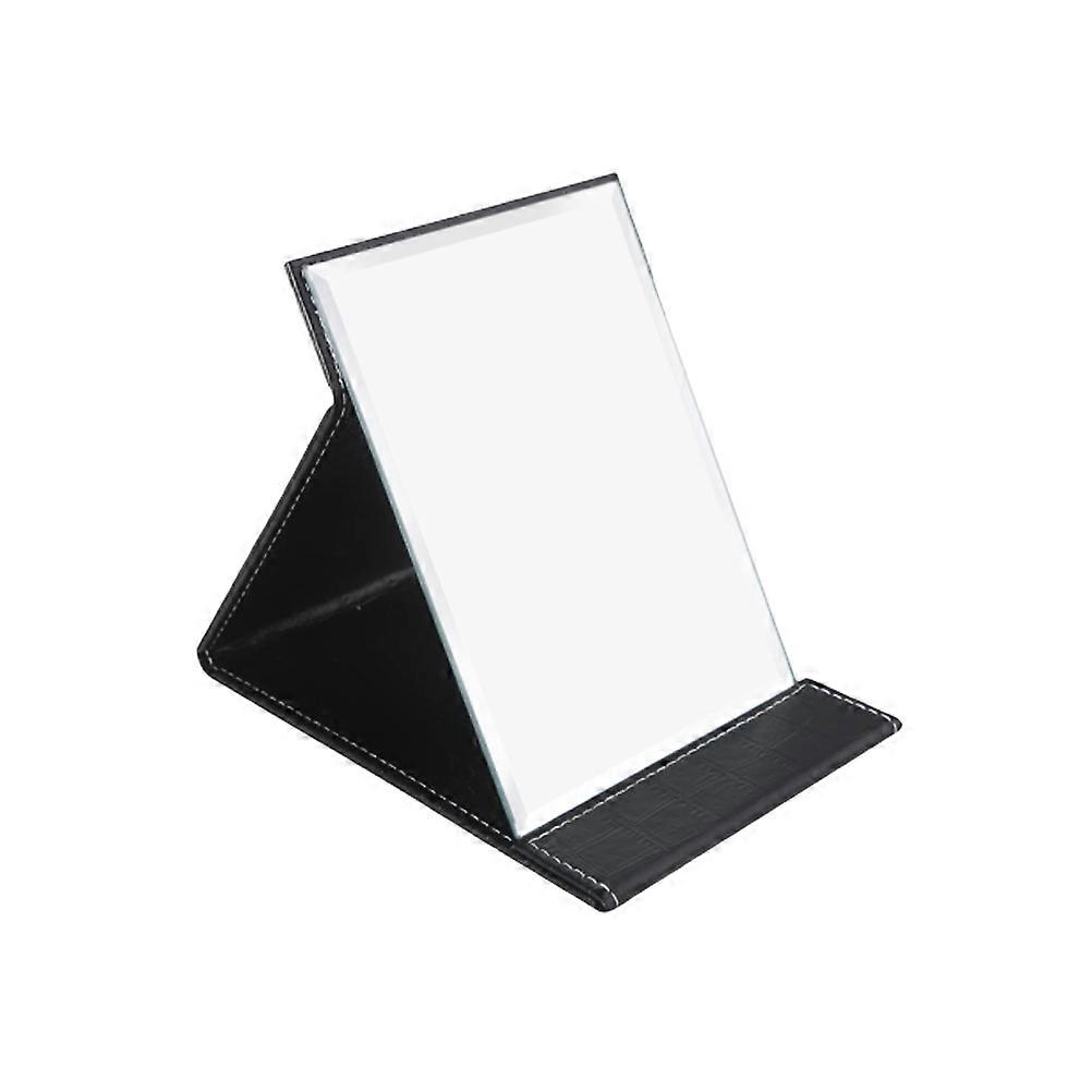 Personal Makeup Mirrors Foldable Mirror PU Material Minimalist Style Better Makeup Visibility S 1Pcs