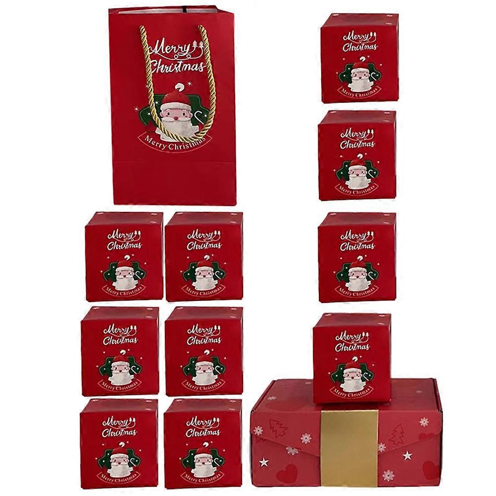 Festive Christmas Bouncing Boxes Easy Fold Wrapping Paper Candy Boxes with Holiday Patterns for Christmas Parties and Gift Giving