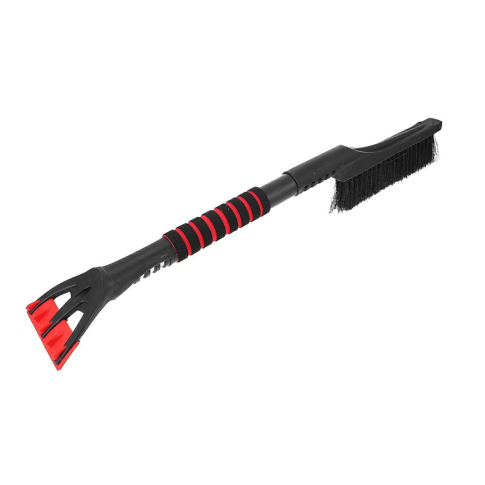 Multi Functional Snow Brush for Outdoor Use Telescopic Design Black ABS 6.7 Inches
