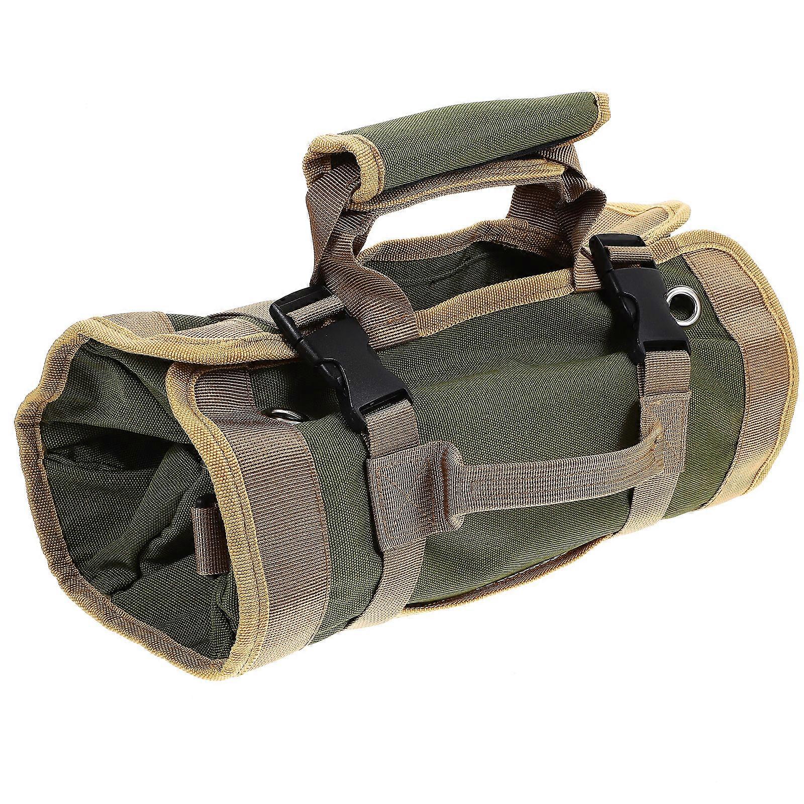 Electrician Tool Storage Bag Reusable Wrench Organizer Roll Up Design Pouch for DIY Workshop Use