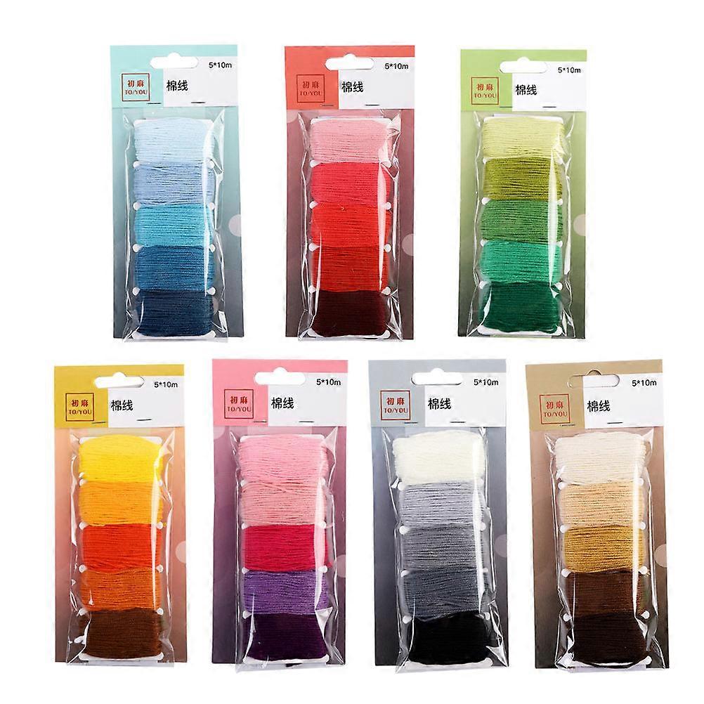 Embroidery Thread For Garment Making Hand Knitting Machine Sewing 7Pcs