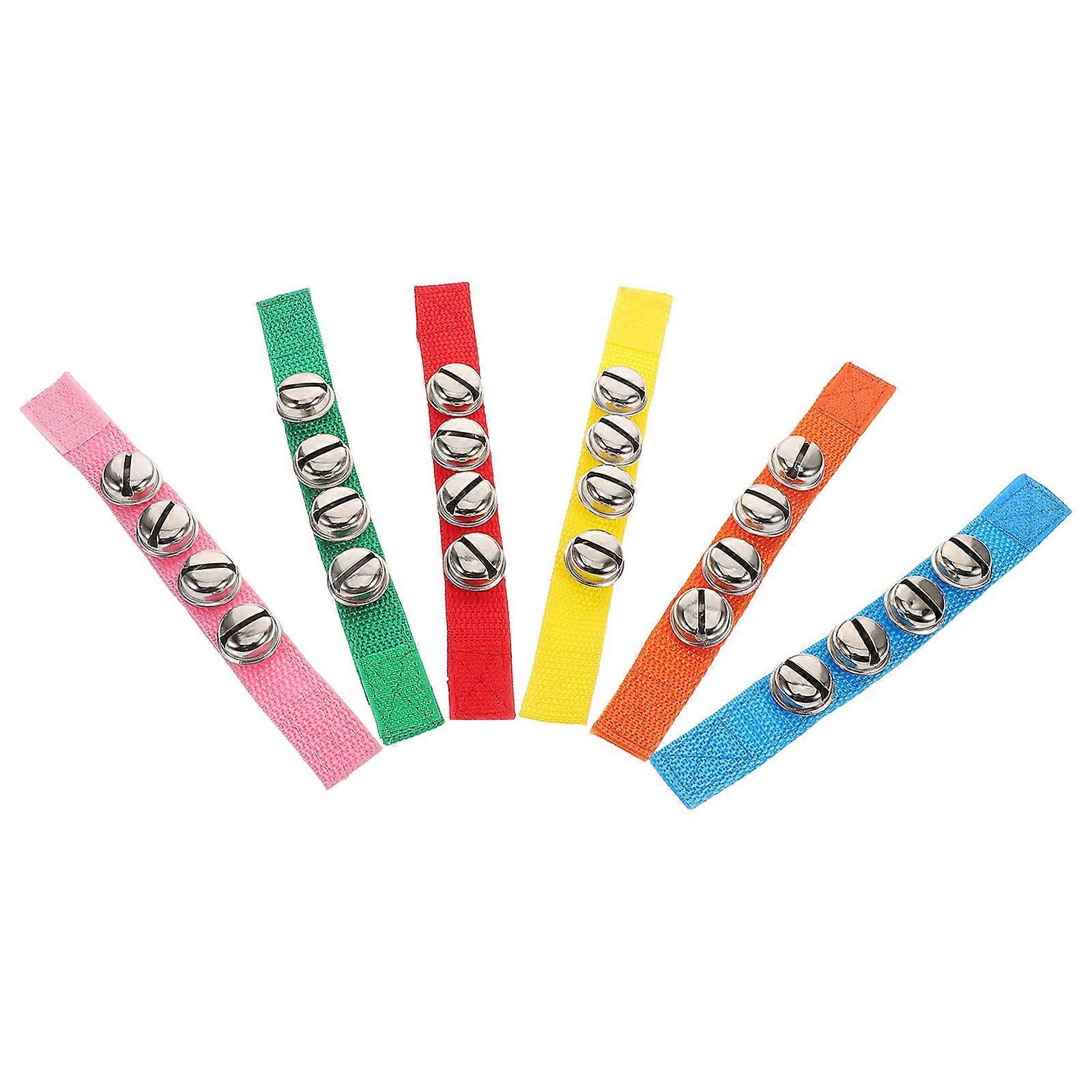 6pcs Wrist Shaking Bells for Musical Play, Sensory Development & Interactive Dance Accessories for Safe Playtime Fun