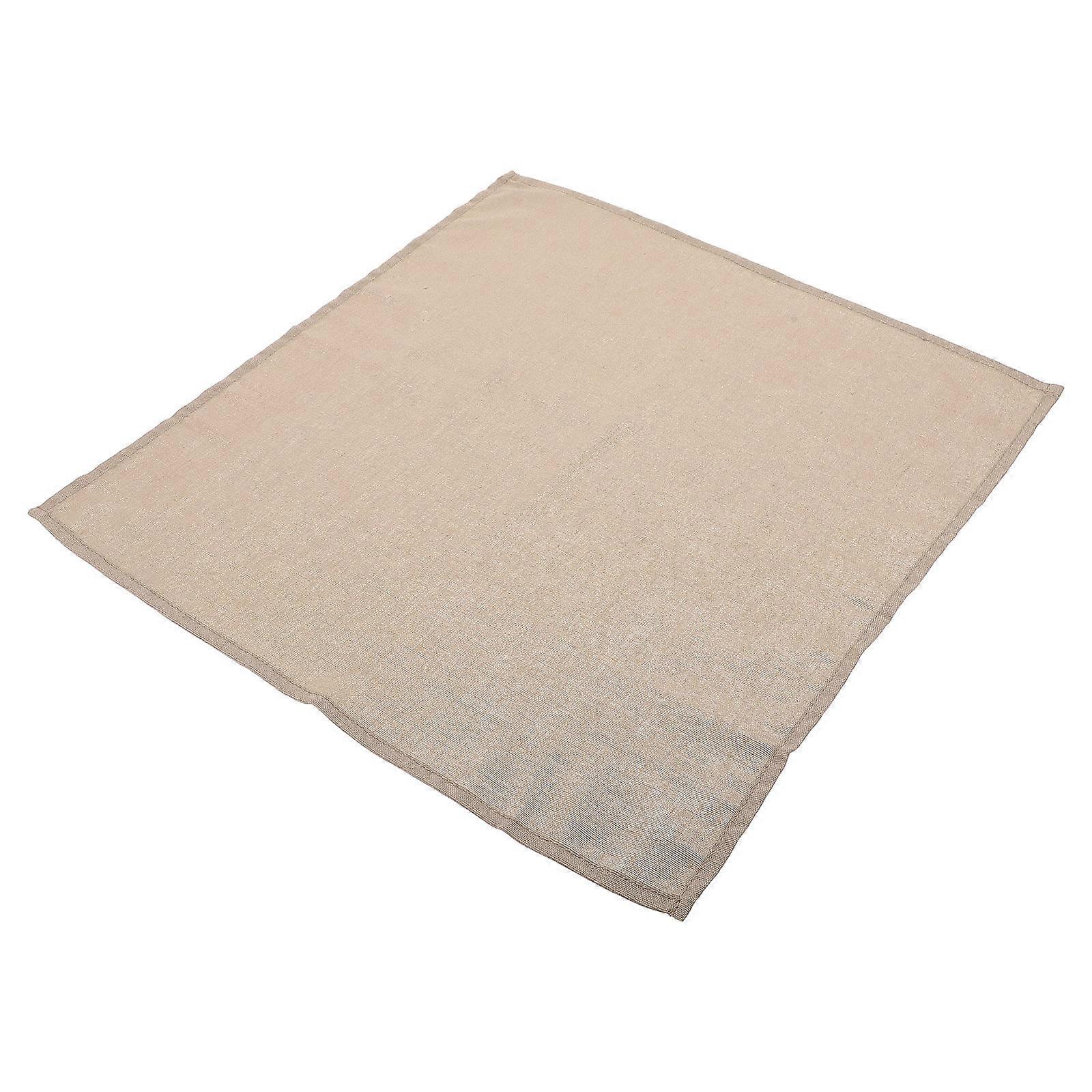 Linen Napkins Solid Color Cloth Napkin For Cocktail Party Polyester Khaki 40x40cm 1Set