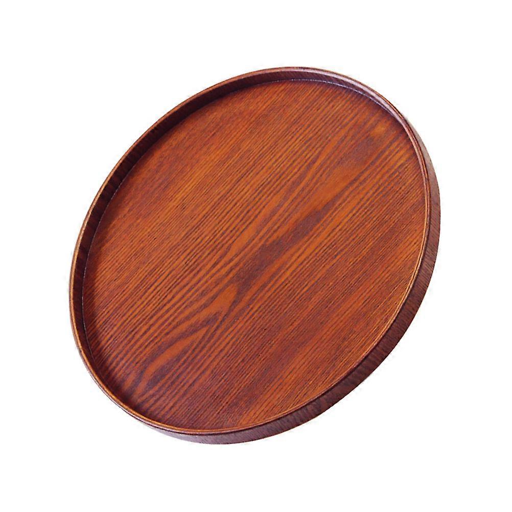 Trays For Decor Round Wooden Tray Multifunctional Food Serving Tray For Thanksgiving 9.43X9.43inch Serving Desserts 1Pack