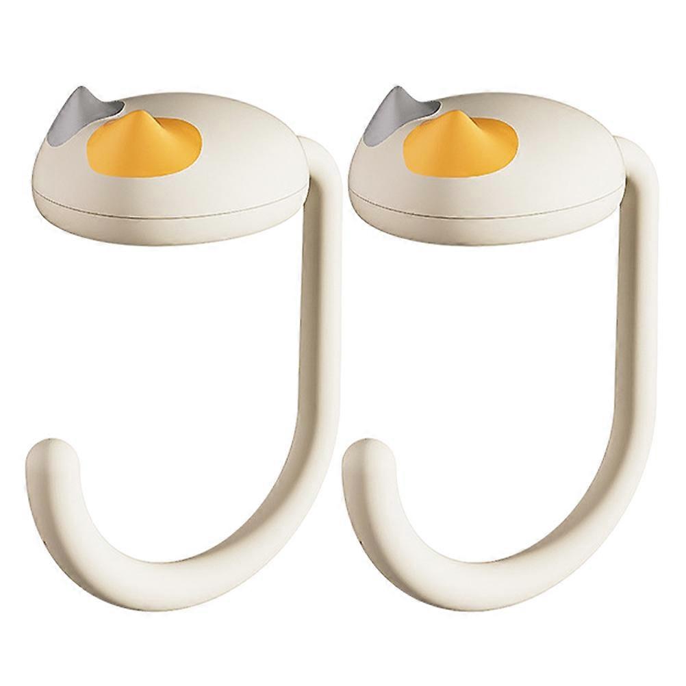 Purse Hanger For Table Desk Hooks Purse Hangers Bag Hooks Office Desk Bag Hook Students Beige 9.20X6.10X4.10CM Organizing Workspace 2Pcs