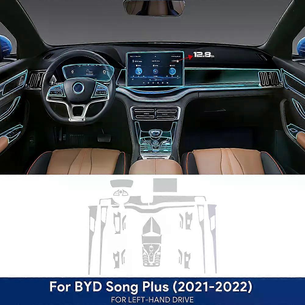 For BYD Seal U Sealion 6 Song Plus DMI EV 2021-2024 Car Center Console Navigation Screen Instrument TPU Protective Film Interior
