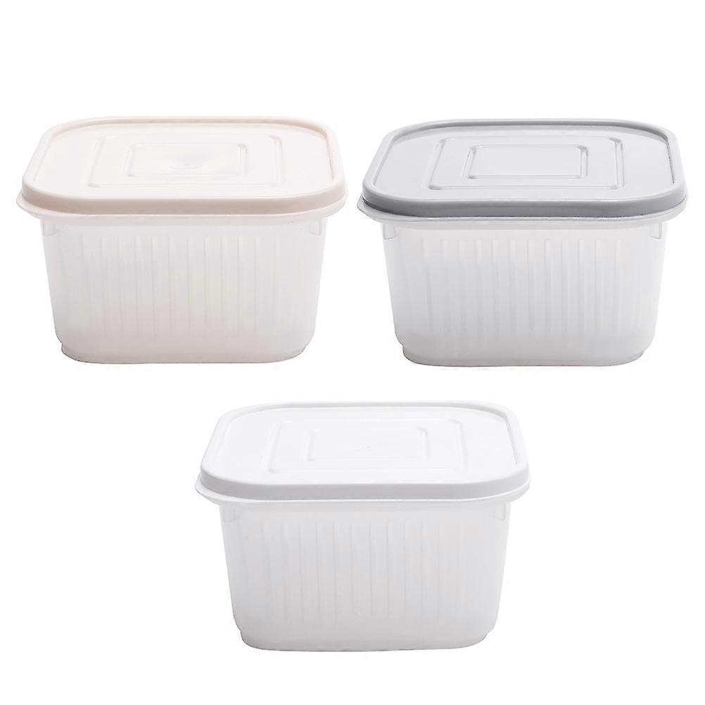 Refrigerator Storage Box Assorted Color PP Material Food Storage Boxes for Fridge 13.5X13.5X7CM 3Pcs