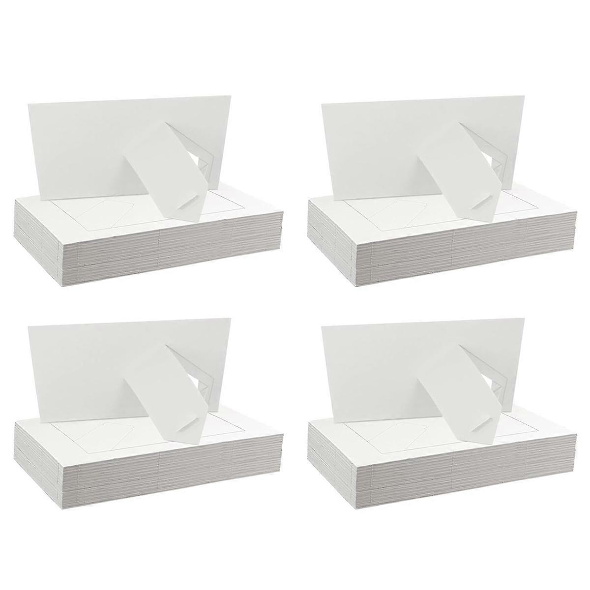 120 Pack Paper Picture Frames for 4 X 6Inch Photos, Standing White Cardboard Photo Frames with Easel