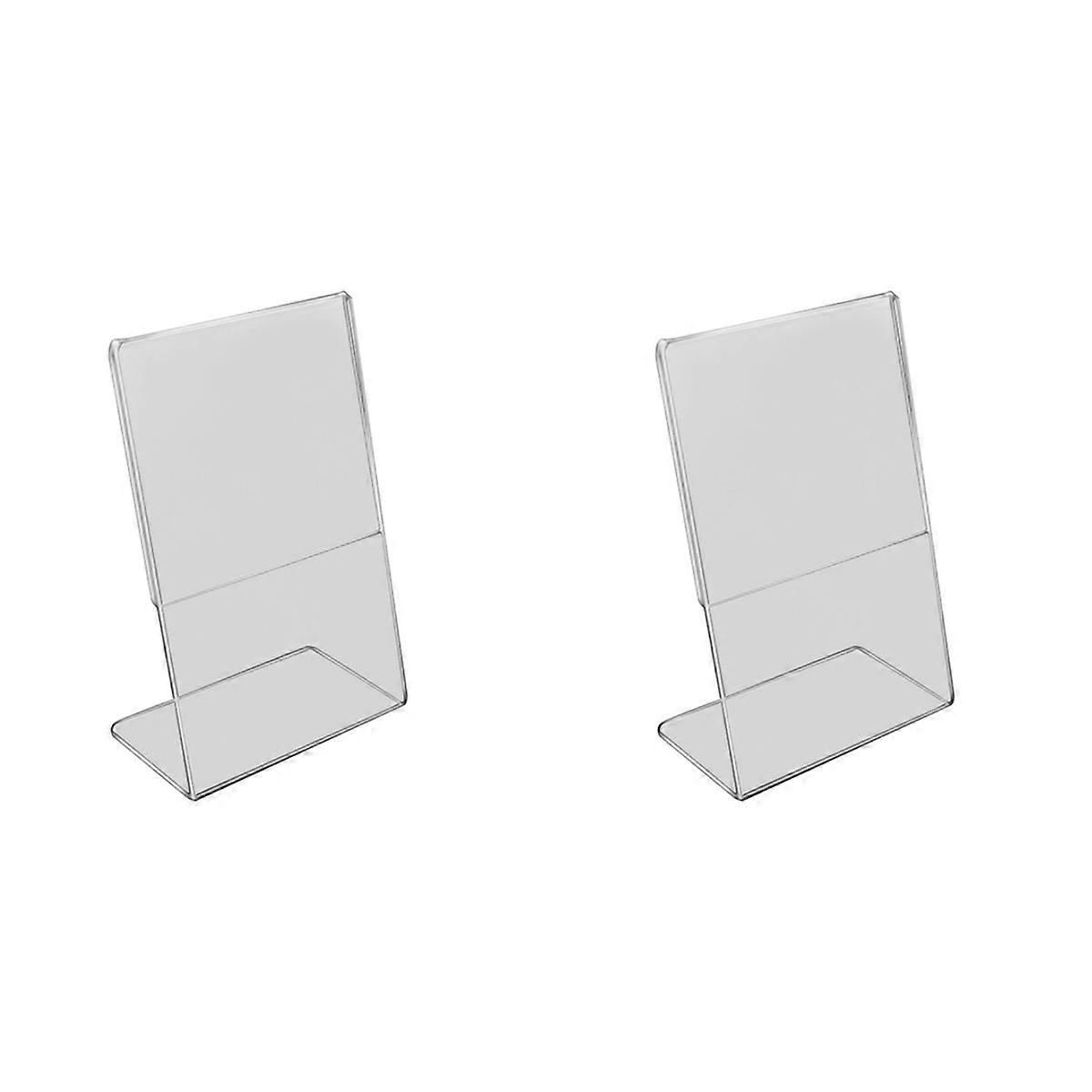 Acrylic Clear Card Holder Stand A4,Sign Label Frame Desk Card (1 PCS)